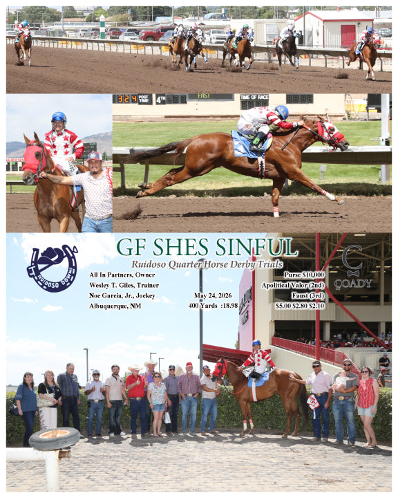 GF SHES SINFUL - Ruidoso Quarter Horse Derby Trials - 05-24-26 - R05 - RUI