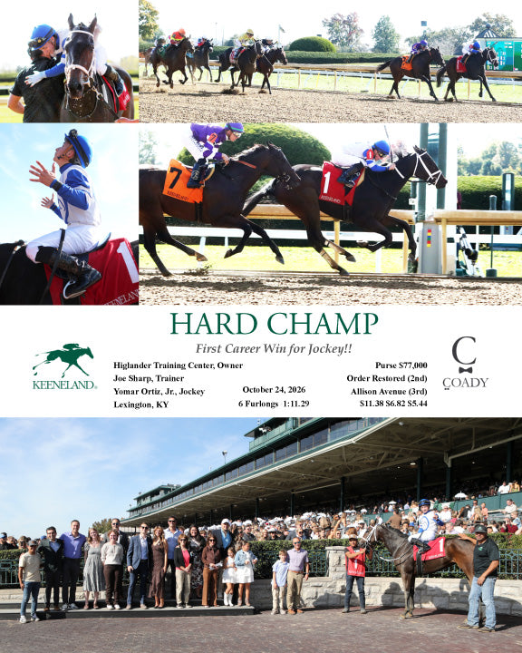 HARD CHAMP - First Career Win for Jockey!! - 10-24-26 - R05 - KEE - Coady Media - Kurtis Coady Photography