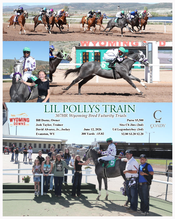 LIL POLLYS TRAIN - 307HR Wyoming Bred Futurity Trials - 06-12-26 - R05 - WYO