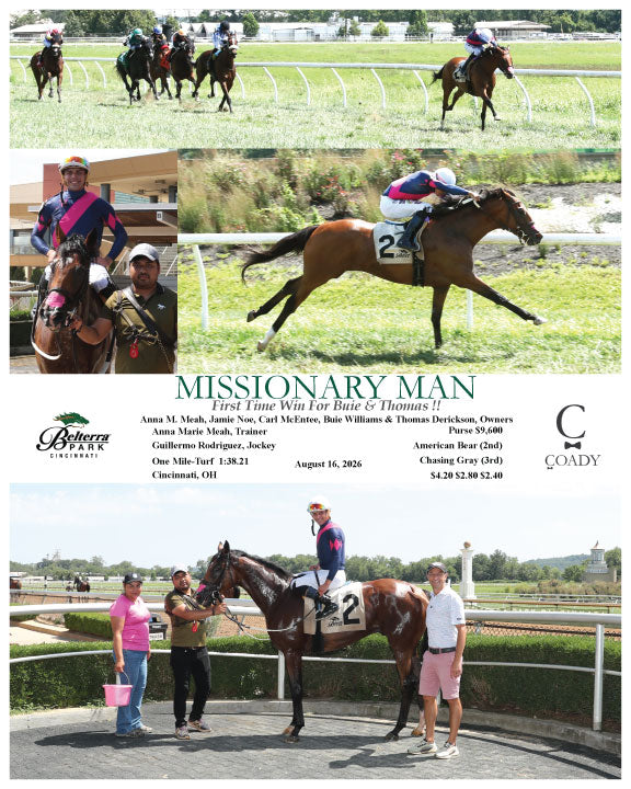 MISSIONARY MAN - First Time Win For Buie & Thomas !! - 08-16-26 - R05 - BTP
