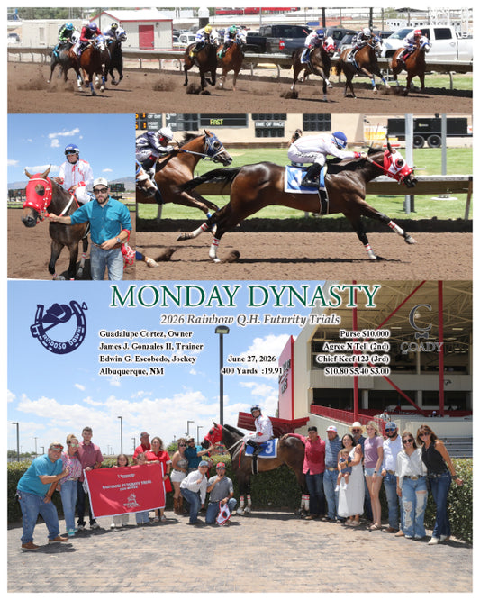 MONDAY DYNASTY - 2026 Rainbow Q.H. Futurity Trials - 06-27-26 - R05 - RUI