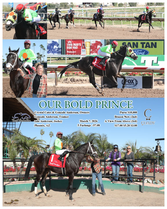 OUR BOLD PRINCE - 1st Career Win in the USA for Jockey Sachin Paris - 03-07-26 - R05 - TUP - Coady Media - Kurtis Coady Photography