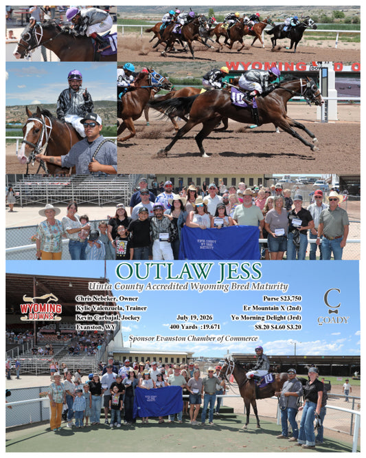 OUTLAW JESS - Uinta County Accredited Wyoming Bred Maturity - 07-19-26 - R05 - WYO