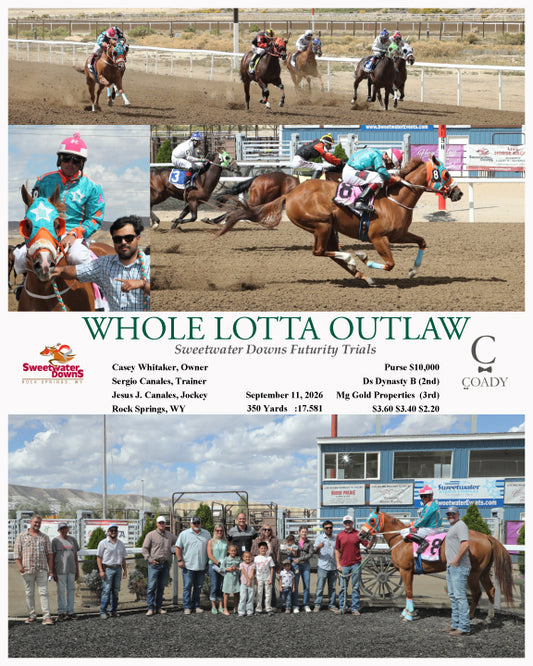 WHOLE LOTTA OUTLAW - Sweetwater Downs Futurity Trials - 09-11-26 - R05 - SWF