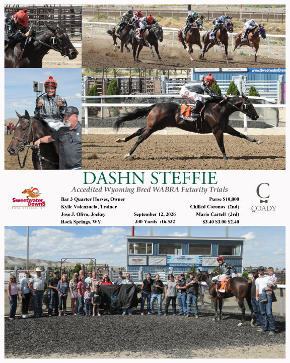 DASHN STEFFIE  - Accedited Wyoming Bred WABRA Futurity Trials  - 09-12-26 - R05 - SWF