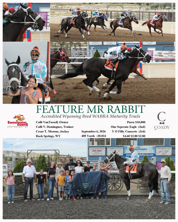 FEATURE MR RABBIT  - Accredited Wyoming Bred WABRA Maturity Trials  - 09-06-26 - R05 - SWF
