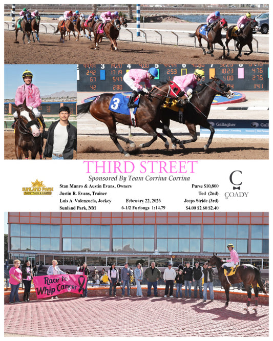 THIRD STREET - Sponsored By Team Corrina Corrina - 02-22-26 - R05 - SUN - Coady Media - Kurtis Coady Photography
