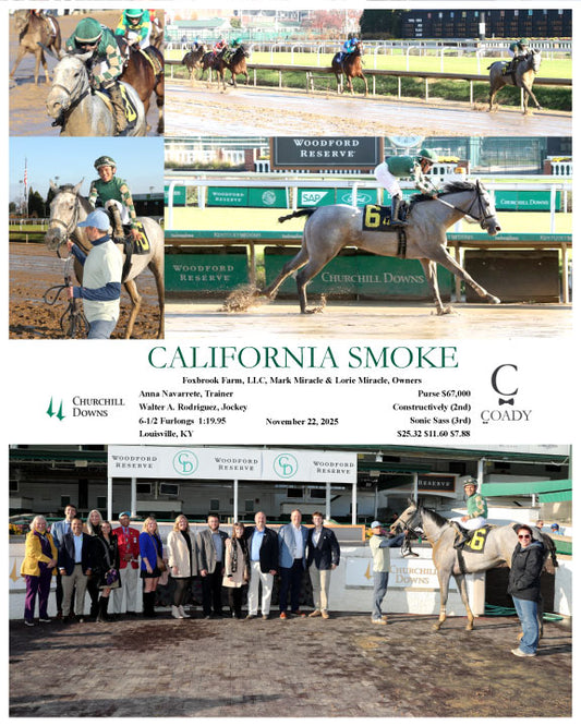 CALIFORNIA SMOKE - 112225 - Race 06 - CD