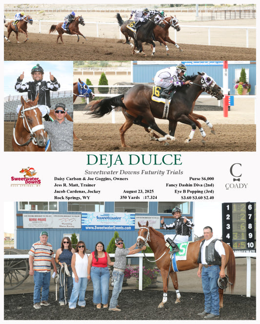 DEJA DULCE - Sweetwater Downs Futurity Trials - 08-23-25 - R06 - SWF