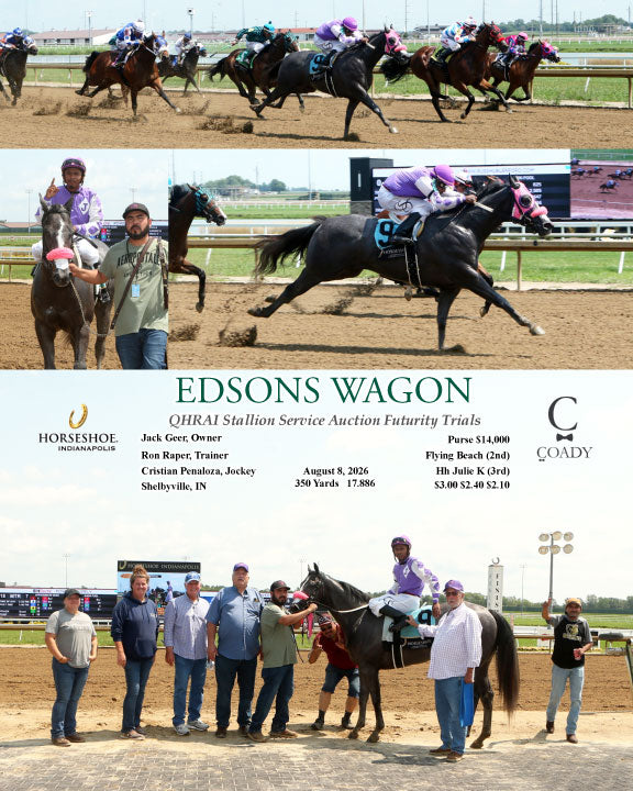 EDSONS WAGON - QHRAI Stallion Service Auction Futurity Trials - 08-08-26 - R06 - IND