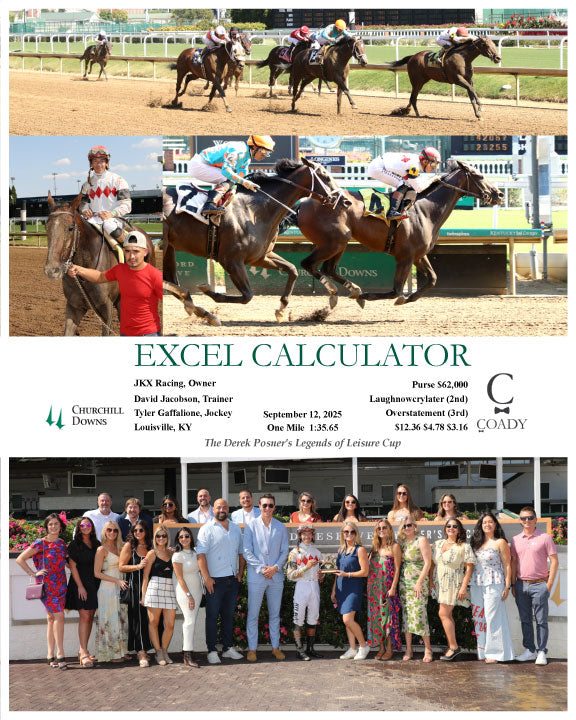 EXCEL CALCULATOR - 09-12-25 - R06 - Churchill Downs - Group - Coady Media - Kurtis Coady Photography