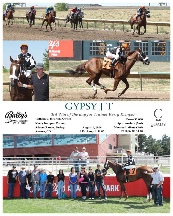 GYPSY J T - 3rd Win of the day for Trainer Kerry Kemper - 08-02-26 - R06 - ARP