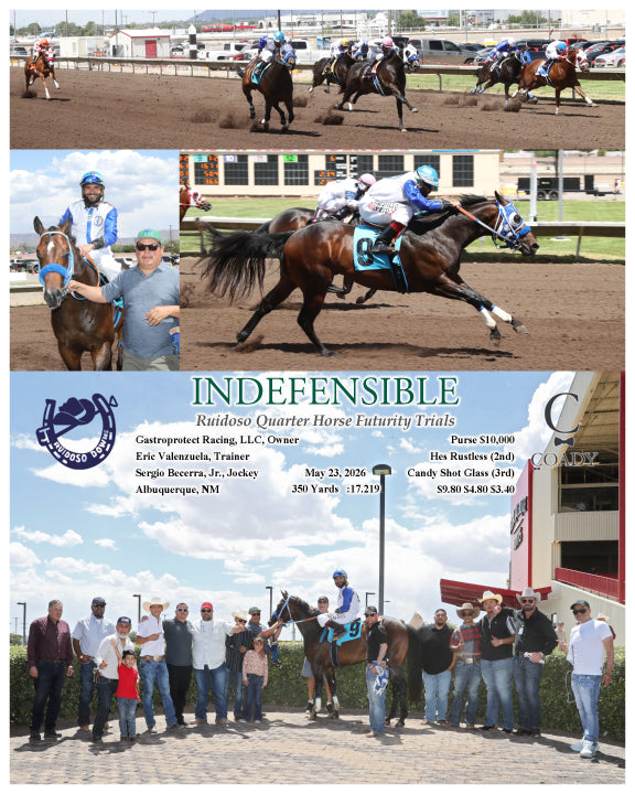 INDEFENSIBLE - Ruidoso Quarter Horse Futurity Trials - 05-23-26 - R06 - RUI - Coady Media - Kurtis Coady Photography