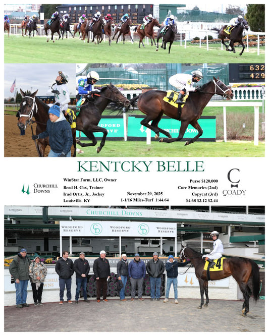 KENTCKY BELLE - 112925 - Race 06 - CD