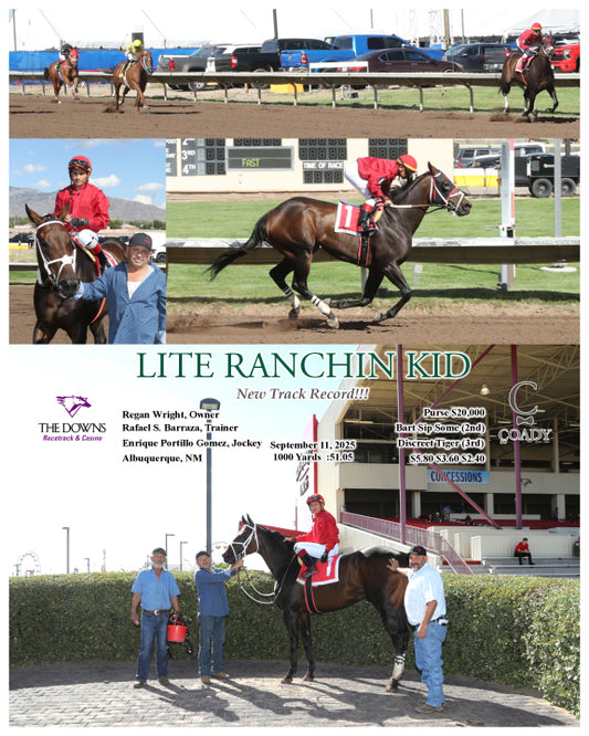 LITE RANCHIN KID - New Track Record!!! - 09-11-25 - R06 - ALB - Coady Media - Kurtis Coady Photography