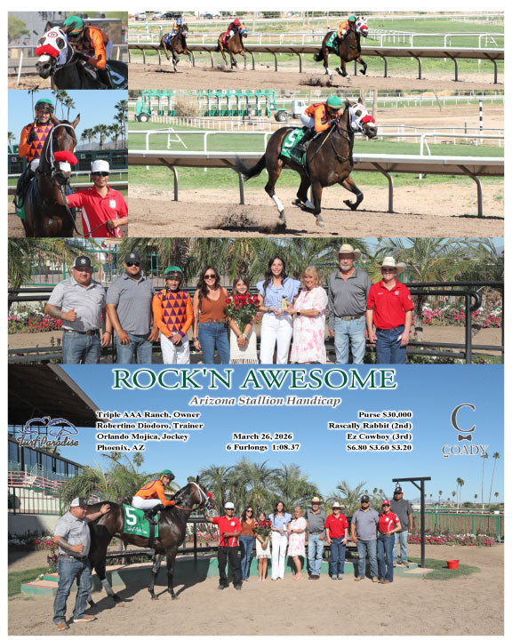 ROCK'N AWESOME - Arizona Stallion Handicap - 03-26-26 - R06 - TUP - Coady Media - Kurtis Coady Photography