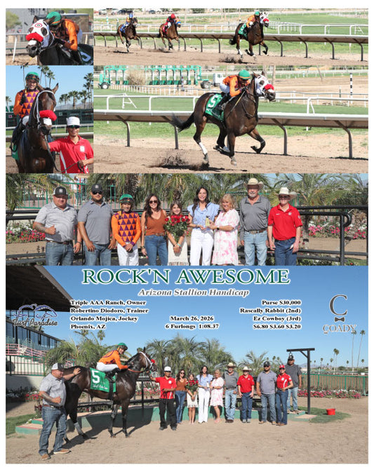 ROCK'N AWESOME - Arizona Stallion Handicap - 03-26-26 - R06 - TUP - Coady Media - Kurtis Coady Photography