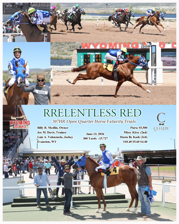 RRELENTLESS RED - 307HR Open Quarter Horse Futurity Trials - 06-13-26 - R06 - WYO
