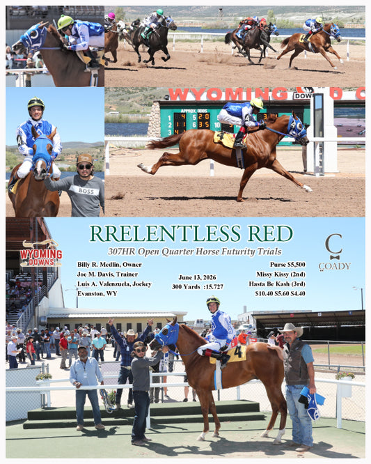 RRELENTLESS RED - 307HR Open Quarter Horse Futurity Trials - 06-13-26 - R06 - WYO