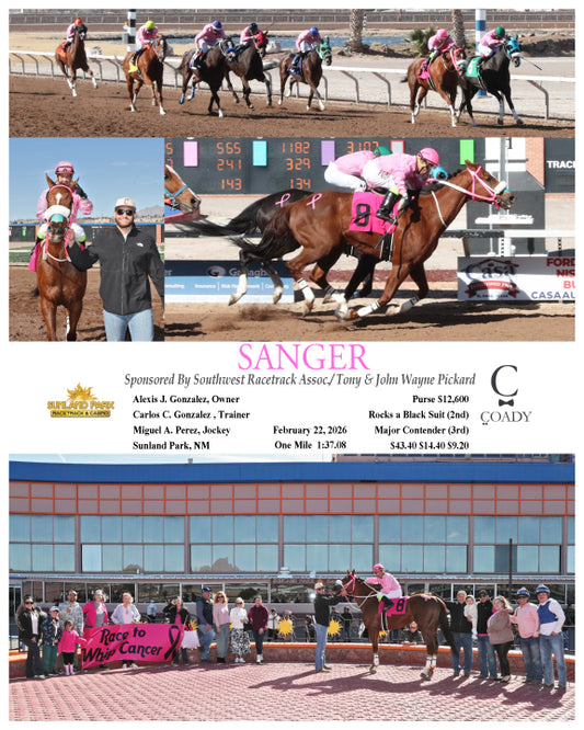 SANGER - Sponsored By Southwest Racetrack Assoc./ Tony & John Wayne Pickard - 02-22-26 - R06 - SUN - Coady Media - Kurtis Coady Photography