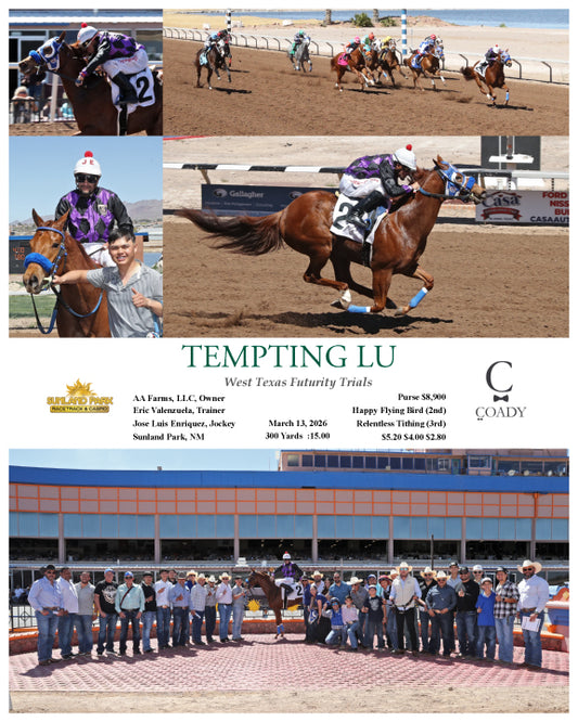 TEMPTING LU - West Texas Futurity Trials - 03-13-26 - R06 - SUN - Coady Media - Kurtis Coady Photography