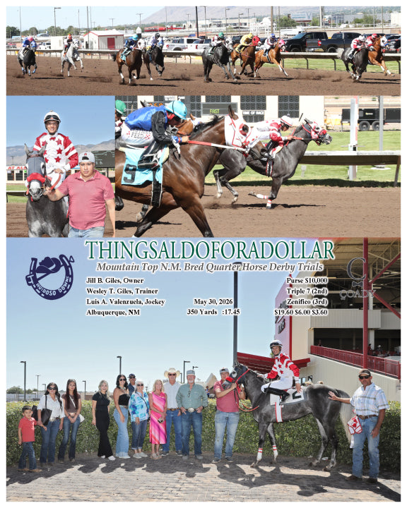 THINGSALDOFORADOLLAR - Mountain Top N.M. Bred Quarter Horse Derby Trials - 05-30-26 - R06 - RUI