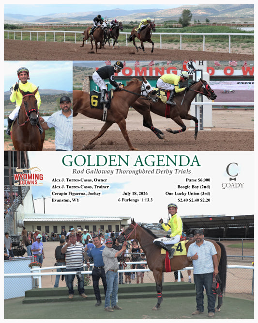 GOLDEN AGENDA - Rod Galloway Thoroughbred Derby Trials - 07-18-26 - R06 - WYO