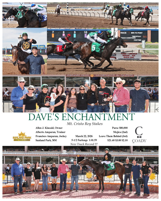 DAVE'S ENCHANTMENT - Mt. Cristo Rey Stakes - 03-22-26 - R07 - SUN - Coady Media - Kurtis Coady Photography