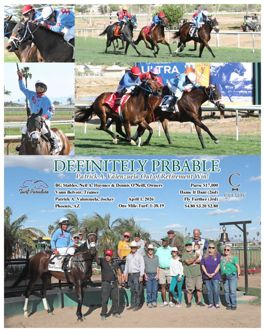 DEFINITELY PRBABLE - Patrick A. Valenzuela Out of Retirement Win! - 04-01-26 - R07 - TUP - Coady Media - Kurtis Coady Photography
