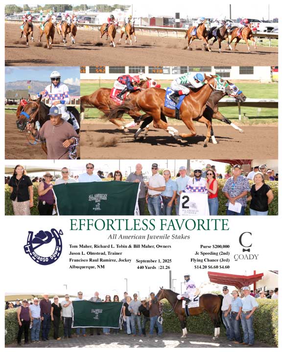 EFFORTLESS FAVORITE  - All American Juvenile Stakes - 09-01-25 - R07 - RUI - Coady Media - Kurtis Coady Photography