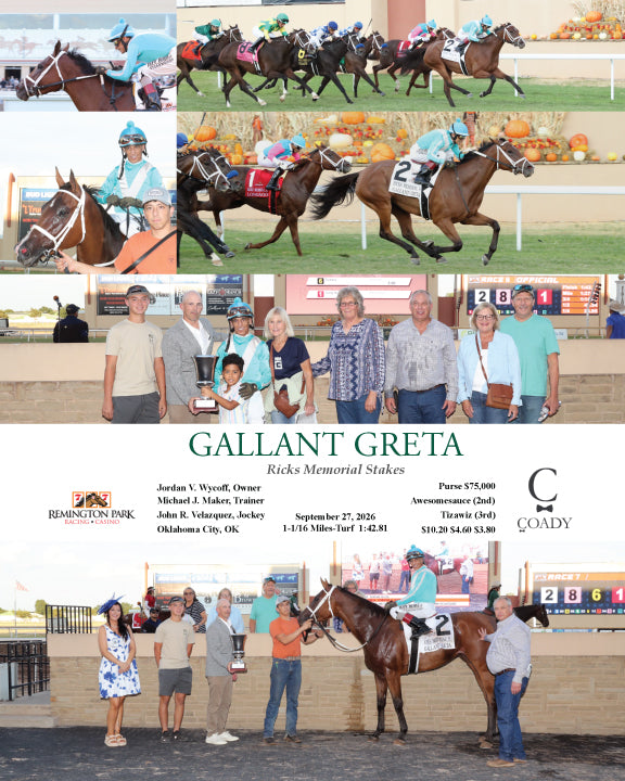 GALLANT GRETA - Ricks Memorial Stakes - 09-27-26 - R07 - RP