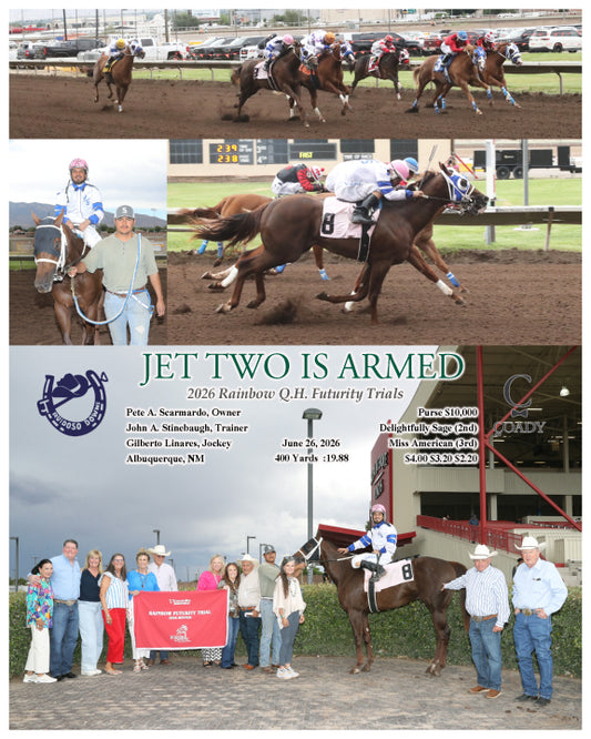 JET TWO IS ARMED - 2026 Rainbow Q.H. Futurity Trials - 06-26-26 - R07 - RUI