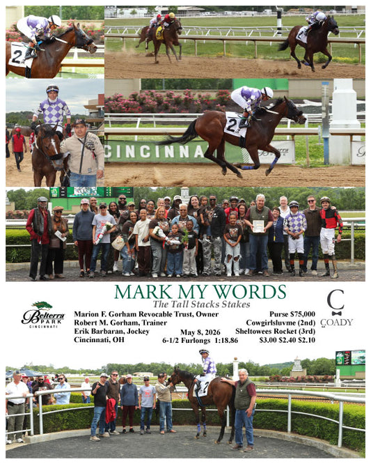 MARK MY WORDS -  The Tall Stacks Stakes - 05-08-26 - R07 - BTP - Coady Media - Kurtis Coady Photography