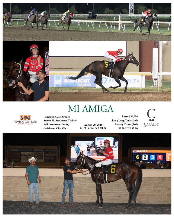 MI AMIGA - 4th Win of the Day for Jockey Erik Asmussen! - 08-29-26 - R07 - RP