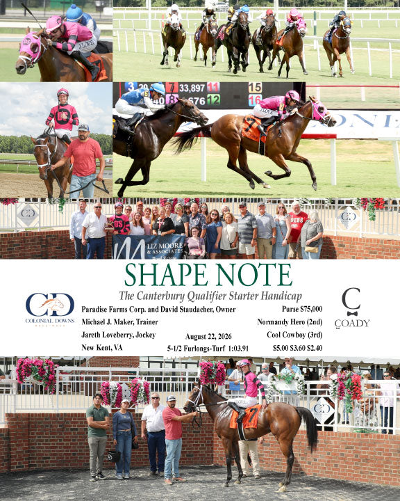 SHAPE NOTE - The Canterbury Qualifier Starter Handicap - 08-22-26 - R07 - CNL