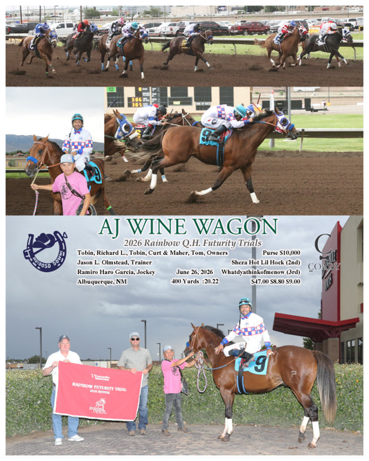 AJ WINE WAGON - 2026 Rainbow Q.H. Futurity Trials - 06-26-26 - R08 - RUI