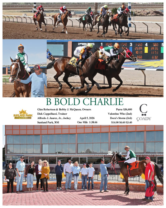 B BOLD CHARLIE - 04-05-26 - R08 - SUN - Coady Media - Kurtis Coady Photography