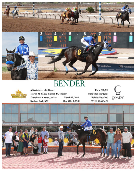 BENDER - 03-15-26 - R08 - SUN - Coady Media - Kurtis Coady Photography