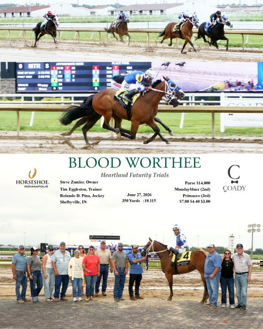 BLOOD WORTHEE - Heartland Futurity Trials - 06-27-26 - R08 - IND