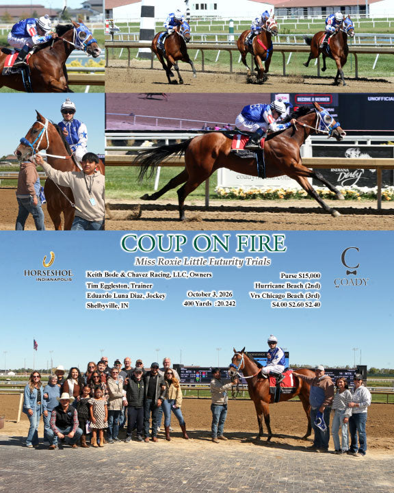 COUP ON FIRE - Miss Roxie Little Futurity Trials - 10-03-26 - R08 - IND