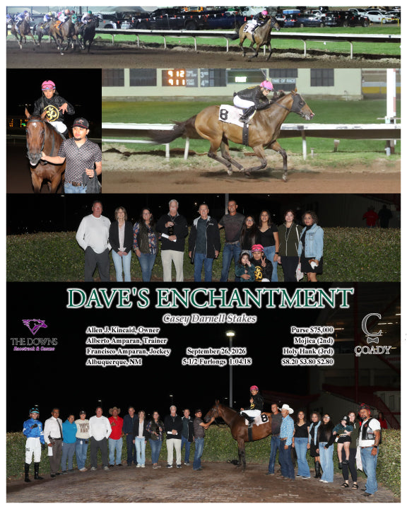 DAVE'S ENCHANTMENT - Casey Darnell Stakes - 09-26-26 - R08 - ALB
