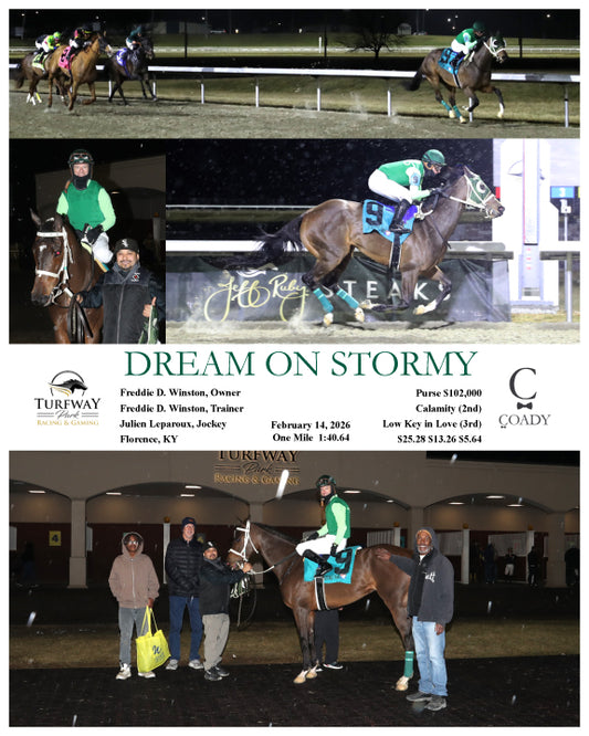 DREAM ON STORMY - 021426 - Race 08 - TP - Coady Media - Kurtis Coady Photography