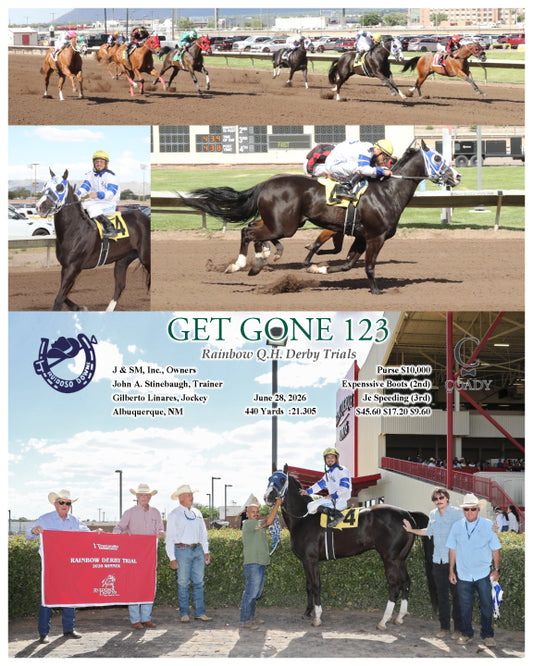 GET GONE 123 - Rainbow Q.H. Derby Trials - 06-28-26 - R08 - RUI