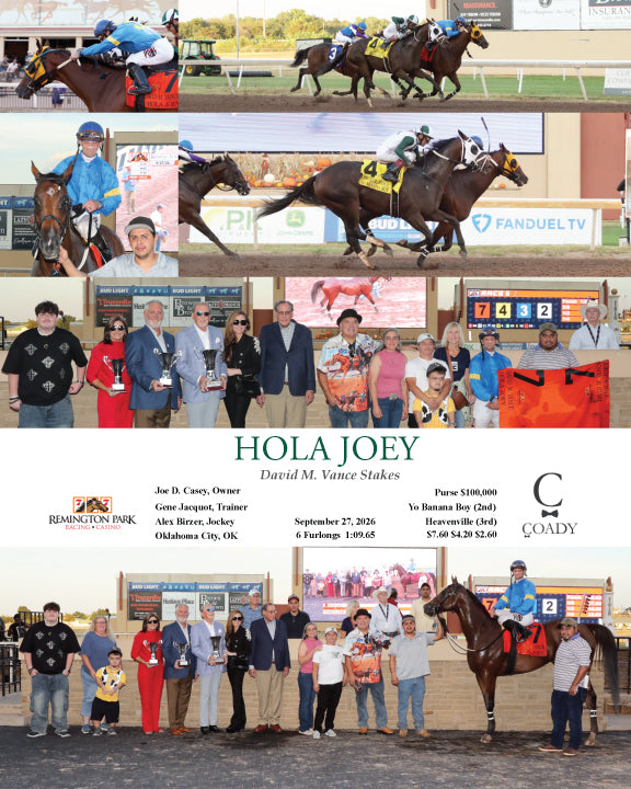 HOLA JOEY - David M. Vance Stakes - 09-27-26 - R08 - RP