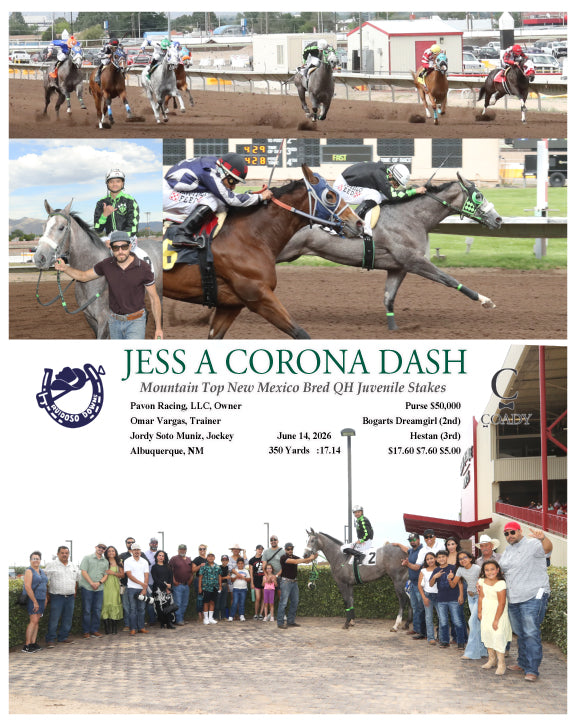 JESS A CORONA DASH - Mountain Top New Mexico Bred QH Juvenile Stakes - 06-14-26 - R08 - RUI