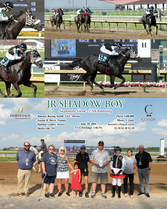 JR SHADOW BOY - Sagamore Sired - 13th Running - 06-10-26 - R08 - IND