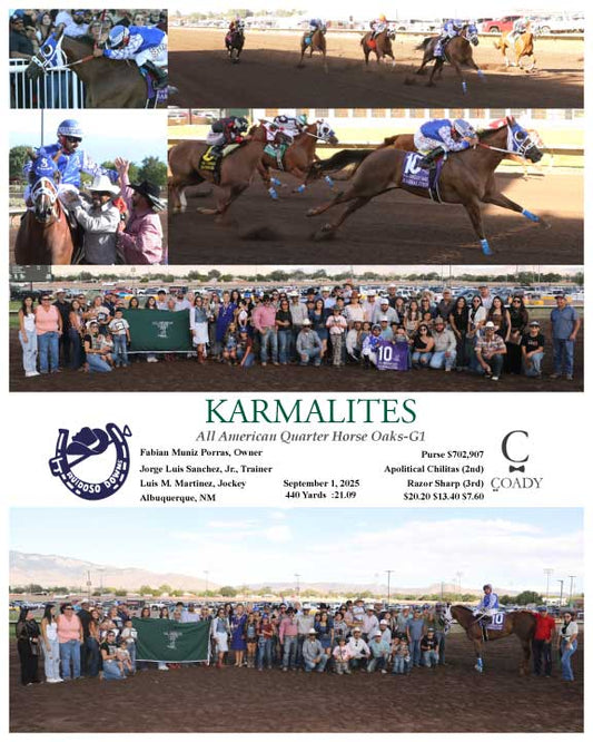 KARMALITES - All American Quarter Horse Oaks-G1 - 09-01-25 - R08 - RUI - Coady Media - Kurtis Coady Photography