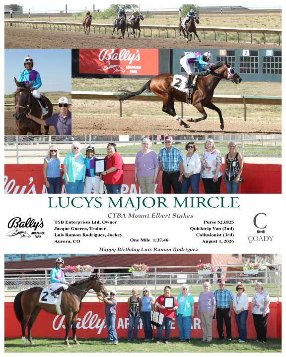 LUCYS MAJOR MIRCLE - CTBA Mount Elbert Stakes - 08-01-26 - R08 - ARP