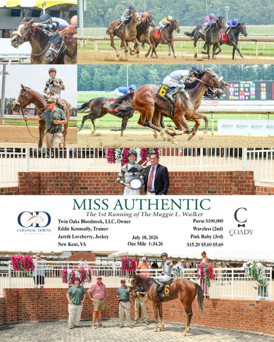 MISS AUTHENTIC - The 1st Running of The Maggie L. Walker - 07-18-26 - R08 - CNL