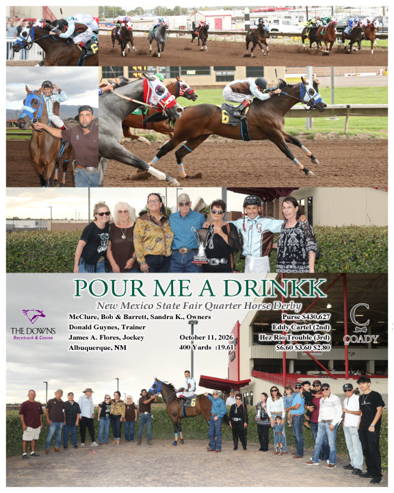 POUR ME A DRINKK - New Mexico State Fair Quarter Horse Derby - 10-11-26 - R08 - ALB